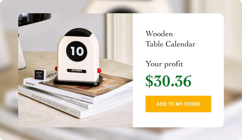 Wooden Table Calendar 