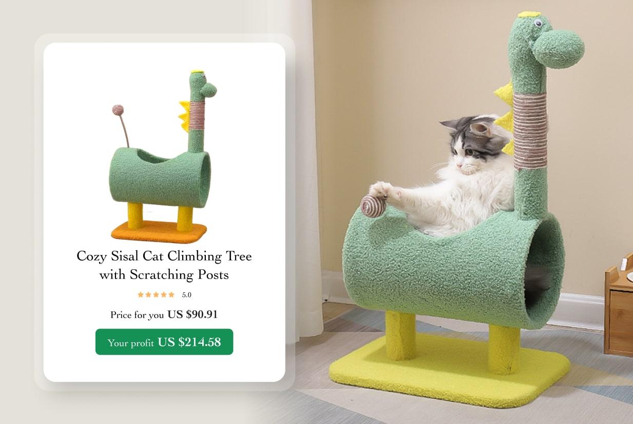 Cozy Cat Climbing Tree