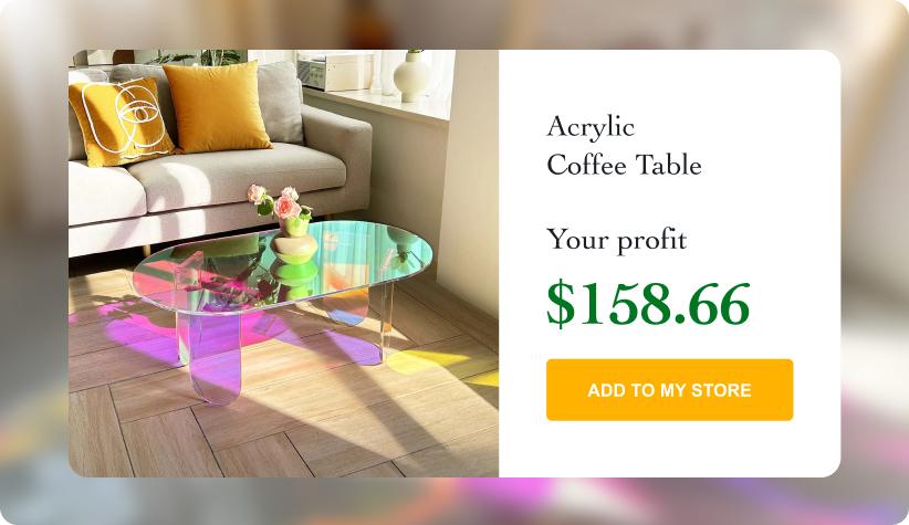 Iridescent Acrylic Coffee Table 