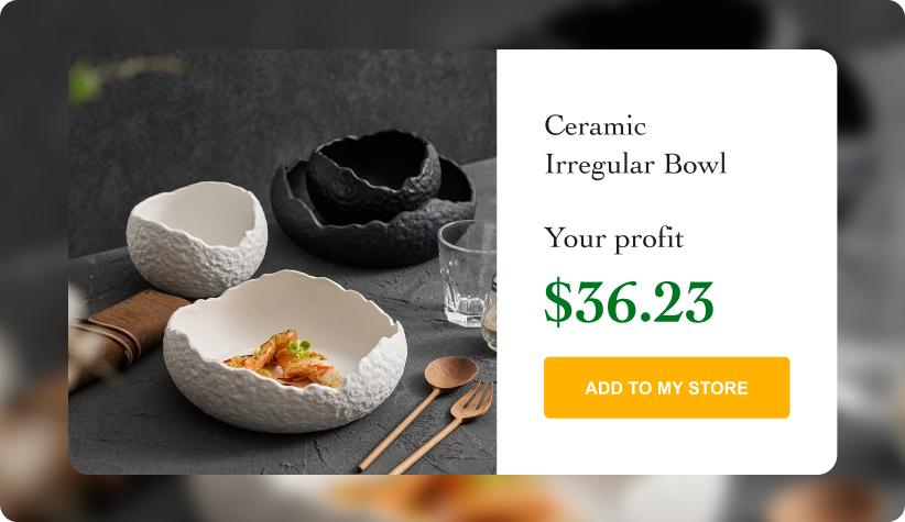 Ceramic Irregular Soup and Salad Bowl