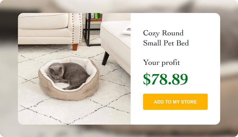 Cozy Round Small Pet Bed 