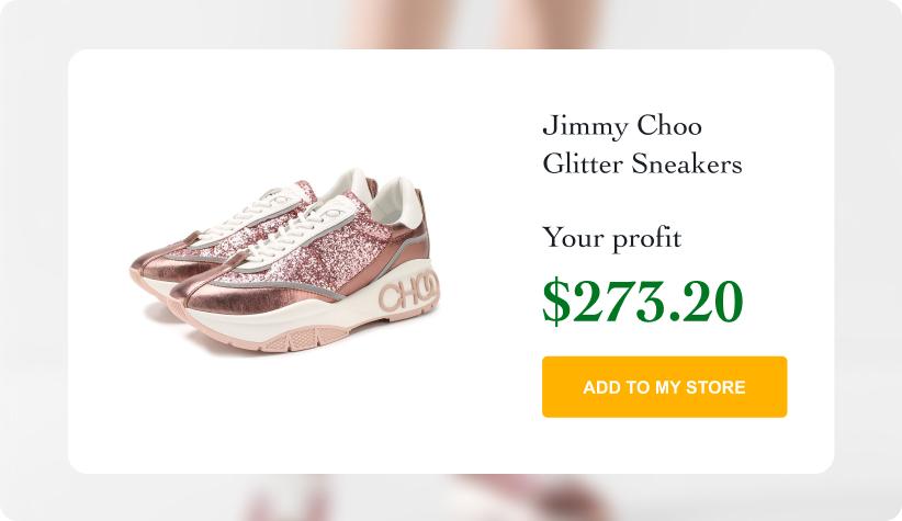 Jimmy Choo Leather Glitter Sneakers