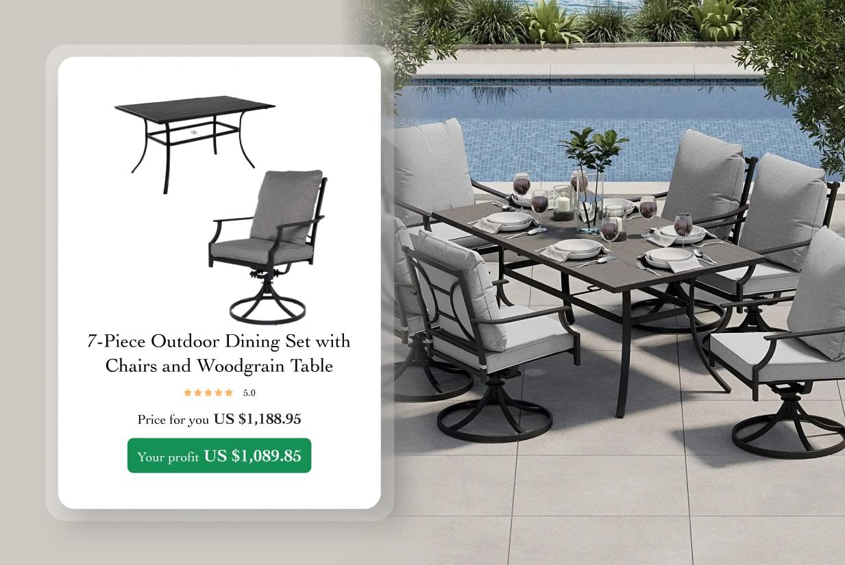 43. Outdoor dining set