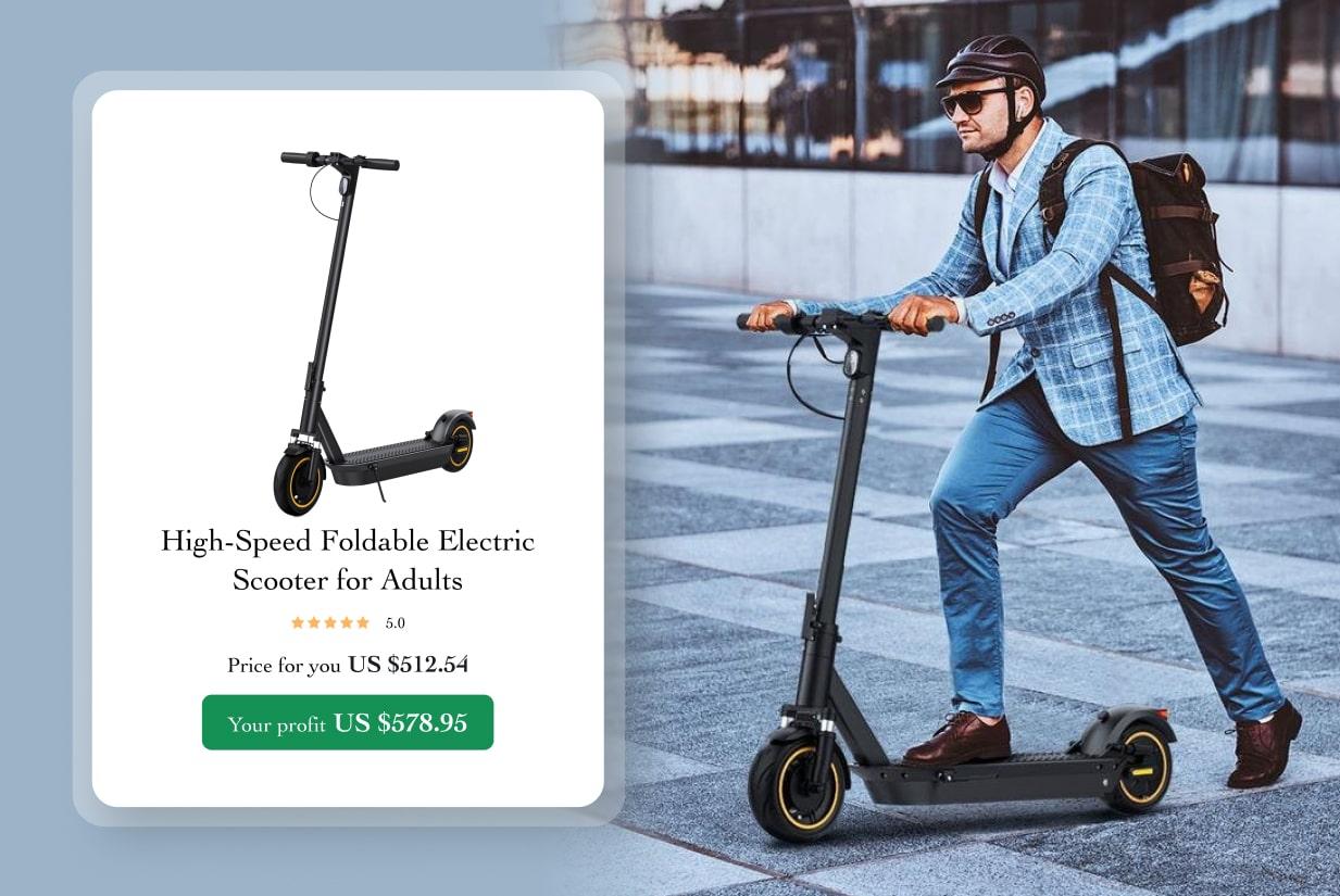 8. Foldable scooter for adults