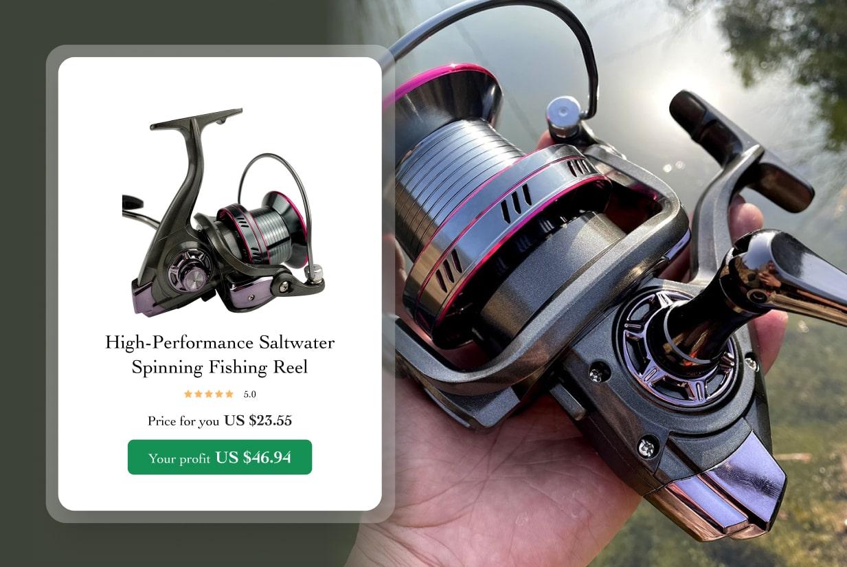 39. Spinning fishing reel