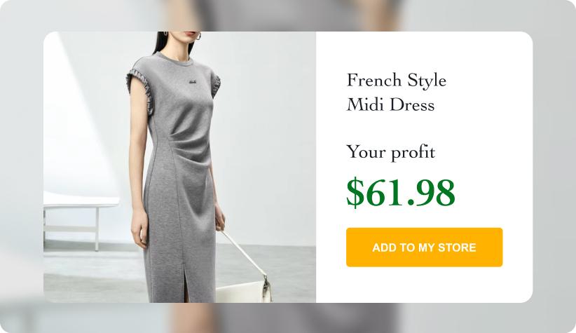 French Style Midi Dress