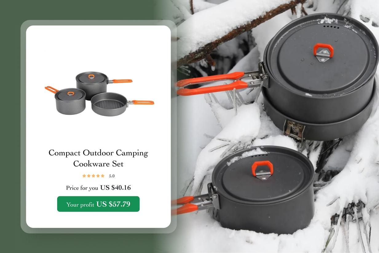 41. Camping cookware set