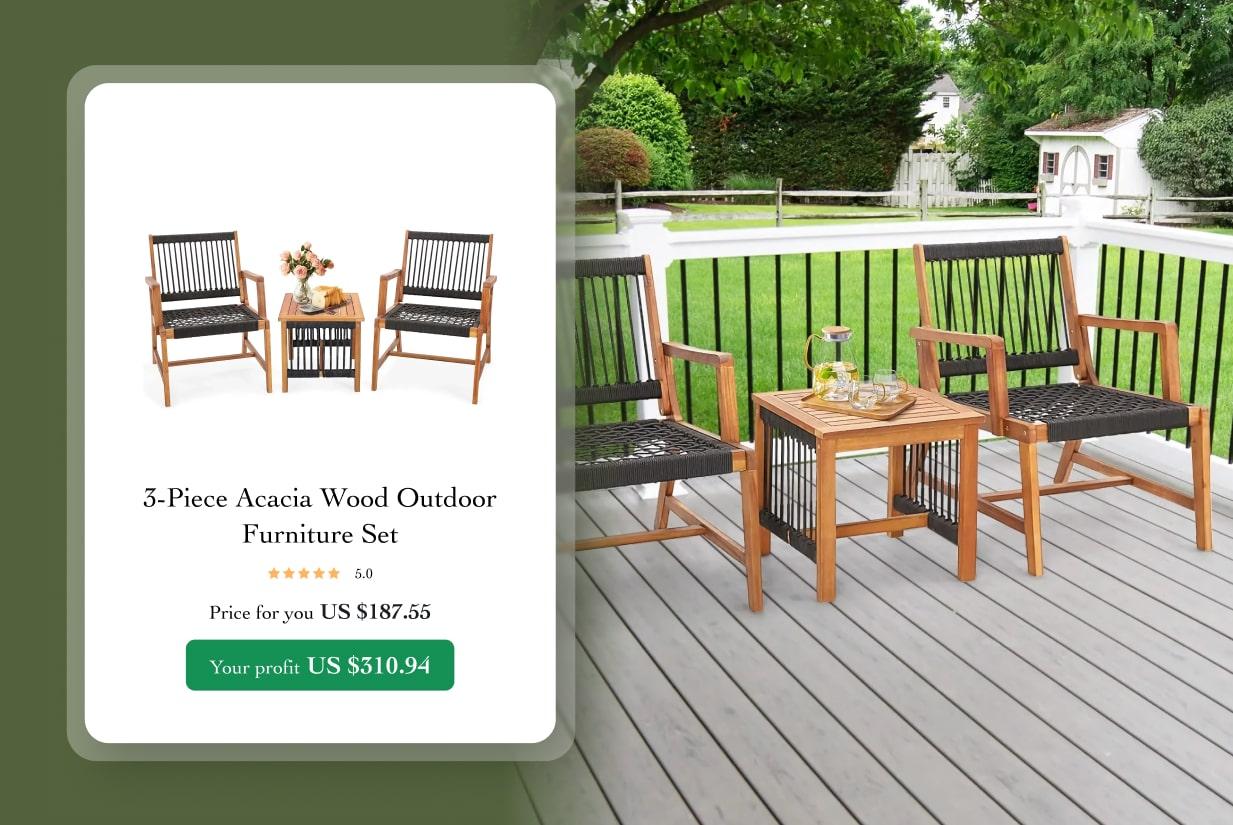 48. Outdoor furniture set