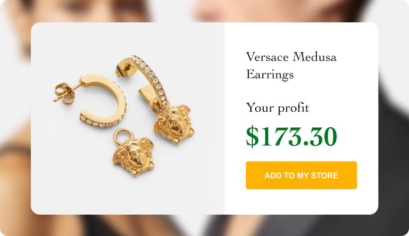 Versace Gold-Plated Medusa Pendant Earrings